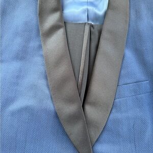 Strong Suit Two-Tone Shawl Lapel Blazer in Blue and Gray